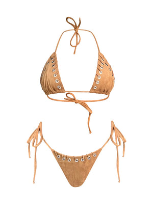 
                  
                    Diana' Brown Suede Bikini
                  
                